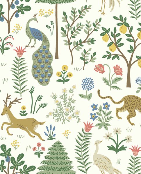 Woodland Menagerie wallpaper by Eijffinger – whimsical animal forest design