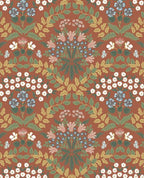 Tapestry Bloom wallpaper by Eijffinger – symmetrical floral damask design