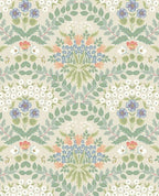 Tapestry Bloom wallpaper by Eijffinger – symmetrical floral damask design