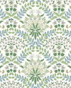 Tapestry Bloom wallpaper by Eijffinger – symmetrical floral damask design