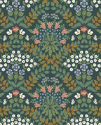 Tapestry Bloom wallpaper by Eijffinger – symmetrical floral damask design