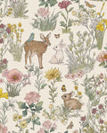 Whispering Meadow wallpaper by Eijffinger – woodland deer and wildflower meadow design