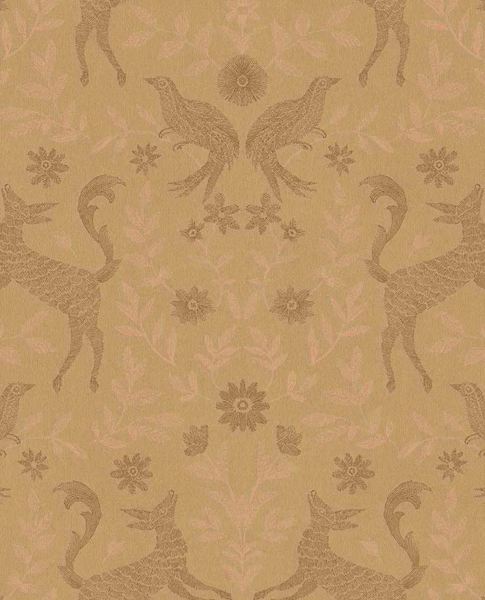 Storybook Damask wallpaper by Eijffinger – deer and bird damask design