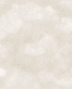 Daydream Clouds wallpaper by Eijffinger, soft clouds on a warm beige sky, flat roll swatch.