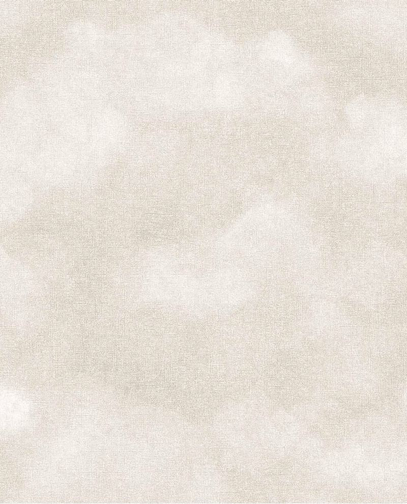 Daydream Clouds wallpaper by Eijffinger, soft clouds on a warm beige sky, flat roll swatch.