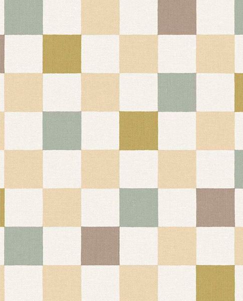 Patchwork Check wallpaper by Eijffinger – soft painted check design