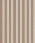 Storybook Stripe wallpaper by Eijffinger, vertical linen-textured stripes in warm taupe and cream, flat swatch