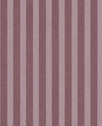 Storybook Stripe wallpaper by Eijffinger in plum and dusky lilac, two-tone vertical stripes