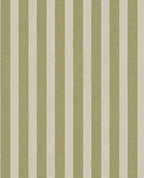 Storybook Stripe wallpaper by Eijffinger in olive green and cream, linen-textured vertical stripes