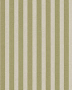Storybook Stripe wallpaper by Eijffinger in olive green and cream, linen-textured vertical stripes