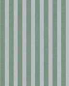 Storybook Stripe wallpaper by Eijffinger in sage green and soft grey, vertical stripes