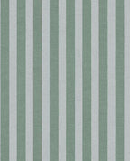 Storybook Stripe wallpaper by Eijffinger in sage green and soft grey, vertical stripes