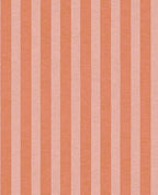Storybook Stripe wallpaper by Eijffinger in burnt orange and blush pink, woven vertical stripes