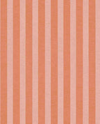 Storybook Stripe wallpaper by Eijffinger in burnt orange and blush pink, woven vertical stripes