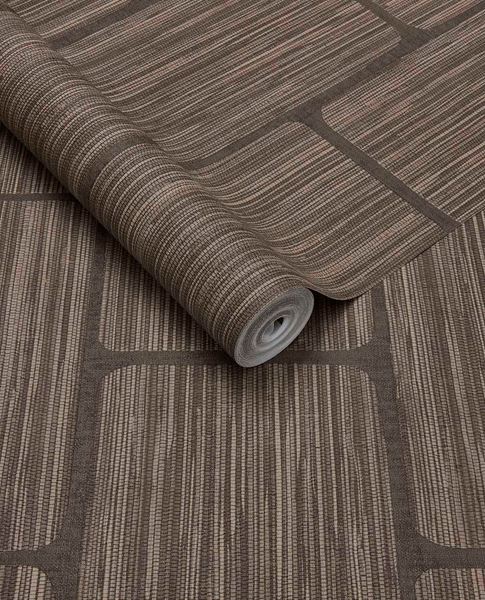 Woven Grid wallpaper by Eijffinger – woven grasscloth block-grid design