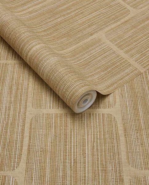 Woven Grid wallpaper by Eijffinger – woven grasscloth block-grid design