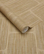 Woven Grid wallpaper by Eijffinger – woven grasscloth block-grid design