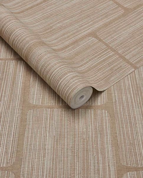 Woven Grid wallpaper by Eijffinger – woven grasscloth block-grid design