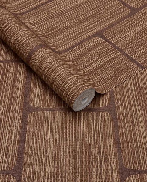 Woven Grid wallpaper by Eijffinger – woven grasscloth block-grid design