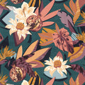 Salvador wallpaper by Casamance in Petrole/Blush