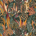 Desirade wallpaper by Casamance in Vert Petrole/Multico
