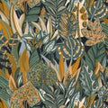 Desirade wallpaper by Casamance in Encre/Emeraude