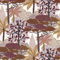 Marakanda wallpaper by Casamance in Blanc/Bois De Rose - metallic design