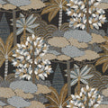 Marakanda wallpaper by Casamance in Noir/Cuivre - metallic design