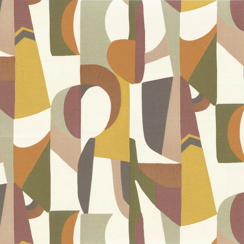 Assemblage wallpaper by Casamance in Blanc/Multico