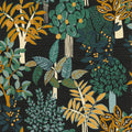 Peradeniya wallpaper by Casamance in Noir/Multico - metallic design