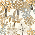 Peradeniya wallpaper by Casamance in Blanc/Mordoré - metallic design