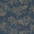 Mirador wallpaper by Casamance in Marine/Doré - metallic design