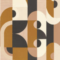 Vassily wallpaper by Casamance in Noir/Mordoré - metallic design