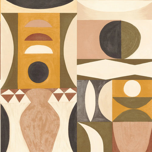 Auguste wallpaper by Casamance in Kaki/Nude