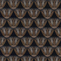 Castalia wallpaper by Casamance in Noir/Mordoré - metallic design