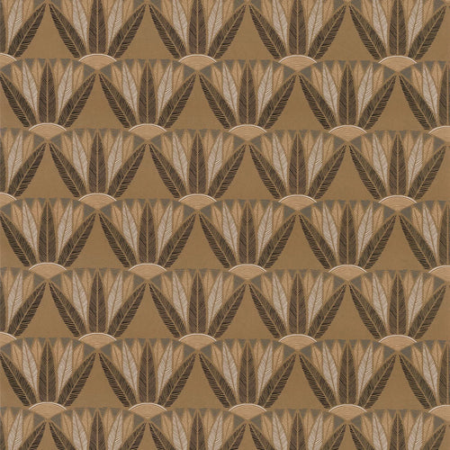 Castalia wallpaper by Casamance in Mordoré/Noir - metallic design