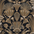 Denderah wallpaper by Casamance in Noir/Mordoré - metallic design