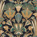 Denderah wallpaper by Casamance in Noir/Multico - metallic design