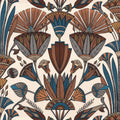 Denderah wallpaper by Casamance in Crème/Terracotta - metallic design