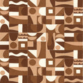 Gourna wallpaper by Casamance in Terracotta/Cuivre - metallic design