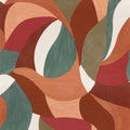 Mandorla wallpaper by Casamance in Orange Brulée/Vert Impérial - metallic design