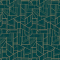 Cinétique wallpaper by Casamance in Vert Canard/Doré - metallic design