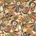 Tehuana wallpaper by Casamance in Kaki/Ocre - metallic design