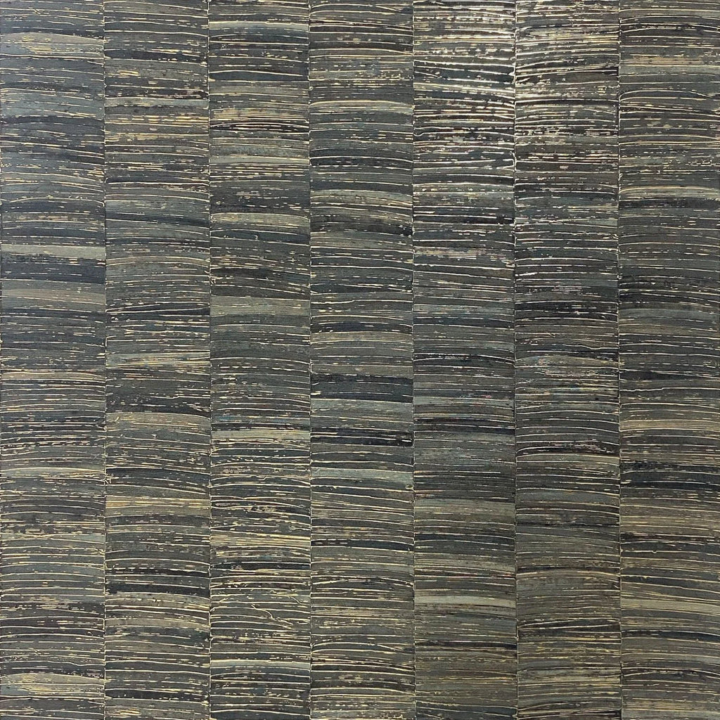 Lirio wallpaper by Casamance in Anthracite/Doré - metallic design