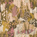 Erica wallpaper by Casamance in Vert Mousse/Blush - metallic design