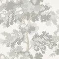 Raphael wallpaper by Sandberg, flat swatch of the grey oak-tree print on a white ground