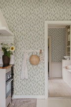 Liljekonvalj wallpaper by Sandberg in a room setting