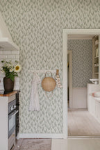 Liljekonvalj wallpaper by Sandberg in a room setting