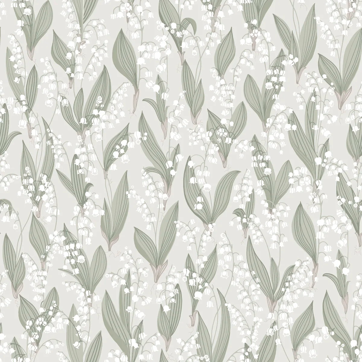 Liljekonvalj Spring Green wallpaper by Sandberg – floral design