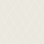 Gabriel wallpaper by Sandberg, flat swatch of a dotted diamond trellis in grey on off-white